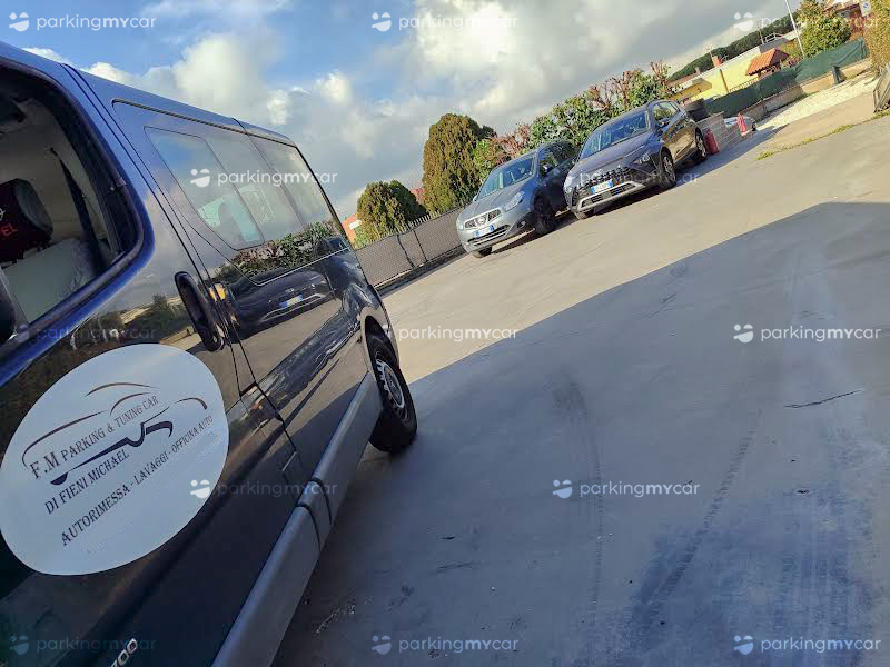 F.M. Parking - Roma Ciampino Dettaglio fiancata navetta F.M. Parking - Roma Ciampino